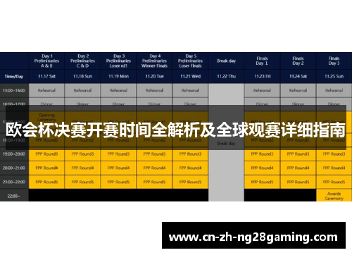 欧会杯决赛开赛时间全解析及全球观赛详细指南